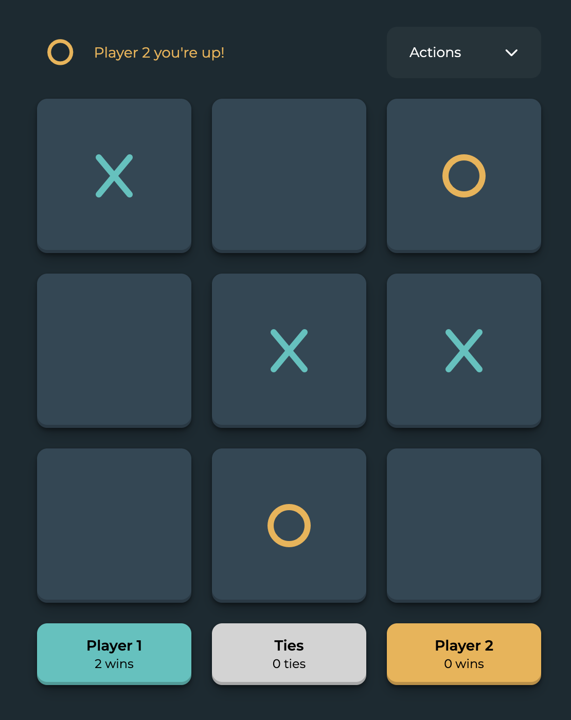 Screenshot of Vanilla JS Tic-Tac-Toe