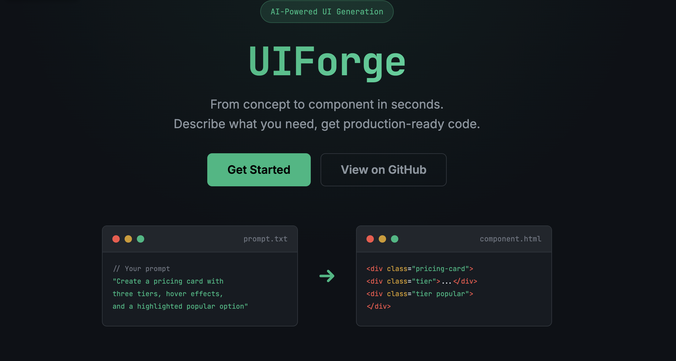 Screenshot of UI Forge